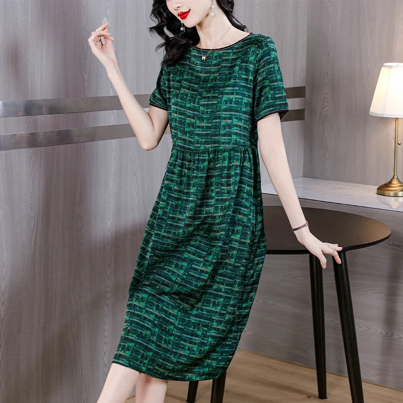 2023 New Summer Heavy Silk Mulberry Silk Slimming Waist Trimming Fashion Casual A- line Dress
2023 New Summer Heavy Silk Mulberry Silk Slimming Waist Trimming Fashion Casual A- line Dress