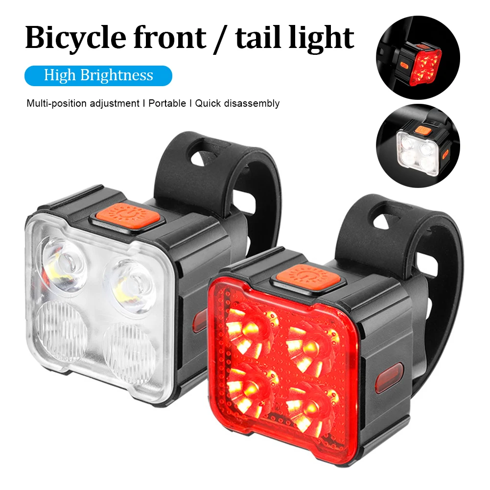 MTB Road Bicycle LED Light Front Rear Light USB Charging Bike Headlight Taillight Waterproof Cycling Flashlight Safety Lamp
MTB Road Bicycle LED Light Front Rear Light USB Charging Bike Headlight Taillight Waterproof Cycling Flashlight Safety Lamp