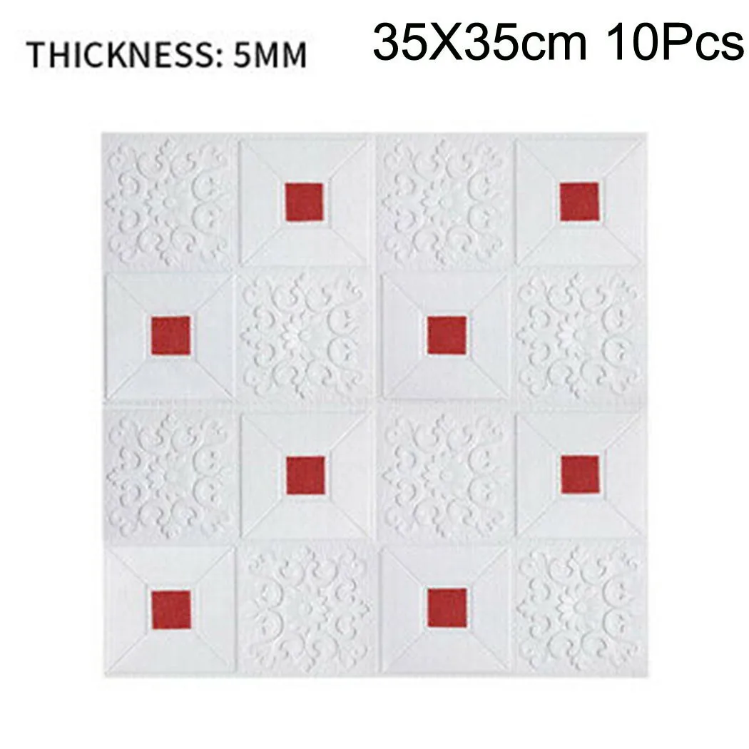 Brand New Home Wall Sticker 3D Moist-proof Oilproof Self-adhesive Sound Insulated Waterproof 10 Pcs/Set 35*35cm
Brand New Home Wall Sticker 3D Moist-proof Oilproof Self-adhesive Sound Insulated Waterproof 10 Pcs/Set 35*35cm