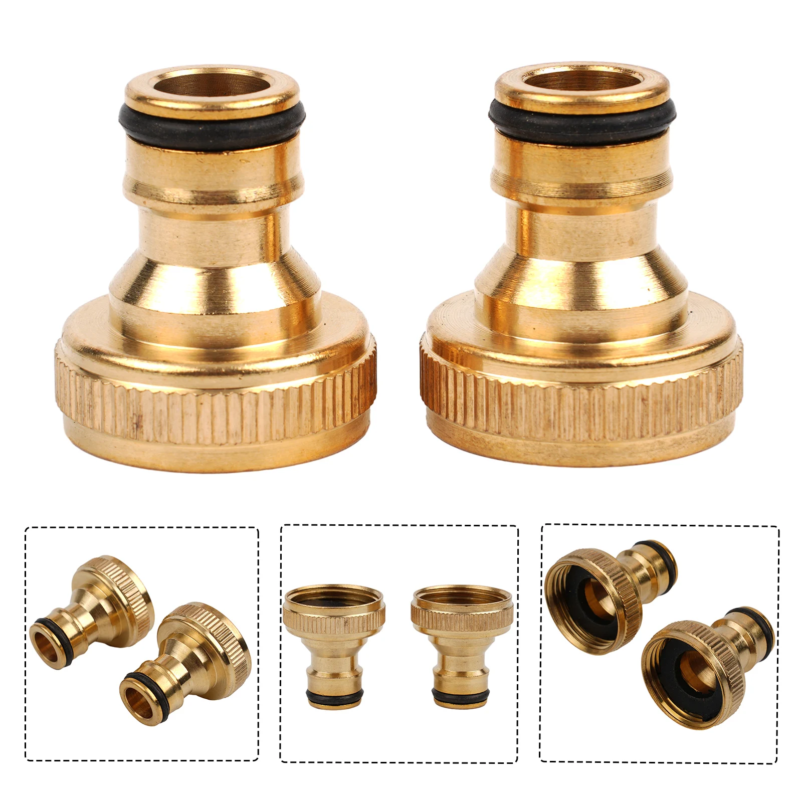Garden Hose Quick Connector Water Hose Quick Connect 3/4" To 1/2" Inches Brass Easy Connect Fitting Threaded Connectors
Garden Hose Quick Connector Water Hose Quick Connect 3/4" To 1/2" Inches Brass Easy Connect Fitting Threaded Connectors