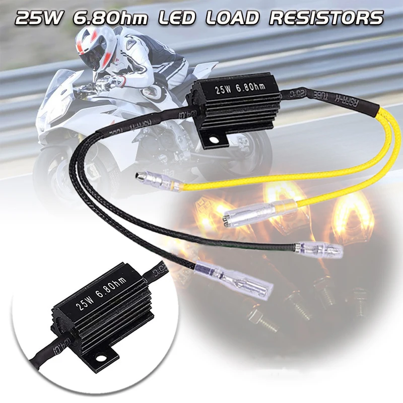 1 Pair Motorcycle Indicator Turn Signal Light Resistors for LED Turn Signal Light Repair 25W LOAD RESISTORS 6.8OHM Flash Blinker
1 Pair Motorcycle Indicator Turn Signal Light Resistors for LED Turn Signal Light Repair 25W LOAD RESISTORS 6.8OHM Flash Blinker
