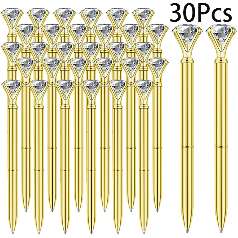 30Pcs Diamond Pens Crystal Diamond Ballpoint Pen Fancy Cute Pens for Women Bling Metal Ballpoint Pen with Black Ink
30Pcs Diamond Pens Crystal Diamond Ballpoint Pen Fancy Cute Pens for Women Bling Metal Ballpoint Pen with Black Ink