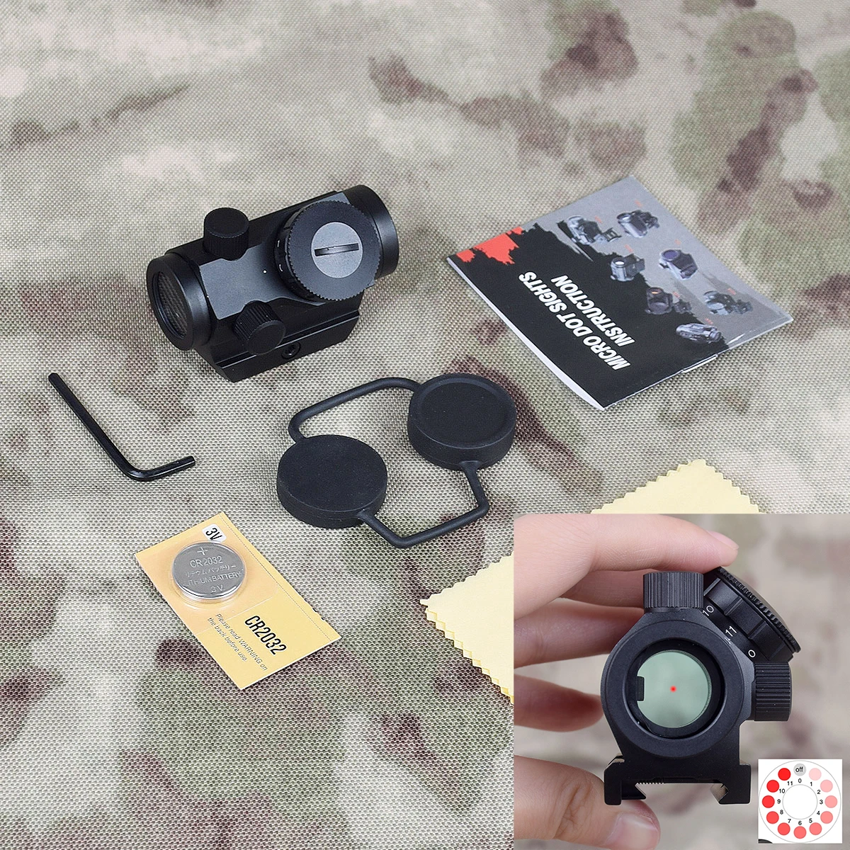 Tactical Micro Red Dot Sight 2MOA Holographic Reflex Scope Sight 1x20mm For 20mm Picatinny Rail Mount
Tactical Micro Red Dot Sight 2MOA Holographic Reflex Scope Sight 1x20mm For 20mm Picatinny Rail Mount