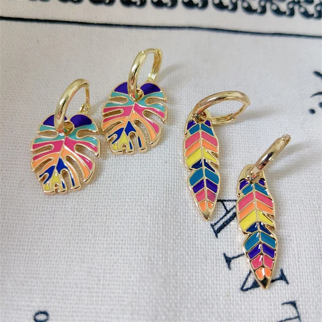 Boucles d'oreilles créoles asymétriques en cuir chevelu d'érable pour femmes, boucle d'oreille creuse, bijoux de fête, cadeaux bon marché, mode coréenne, tendance, nouveau, 2024 2