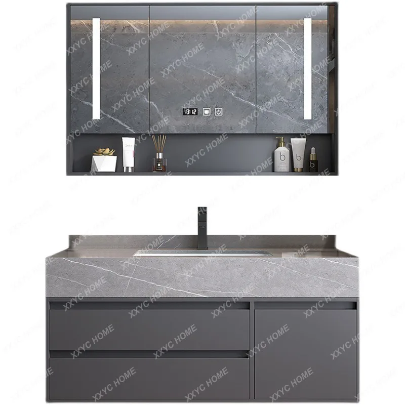 Multi-Layer Solid Wood Bathroom Cabinet Smart Mirror Cabinet Bathroom Stone Plate Ceramic Basin Wall-Mounted Mirror Cabinet
Multi-Layer Solid Wood Bathroom Cabinet Smart Mirror Cabinet Bathroom Stone Plate Ceramic Basin Wall-Mounted Mirror Cabinet