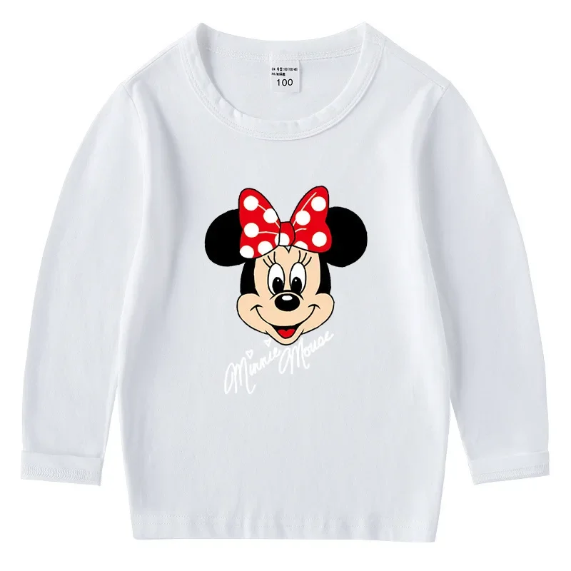 

MINISO Disney Mickey Mouse and Donald Duck Polo2023 Children's Versatile Bottoming T-shirt Long-sleeved Top Spring and Autumn