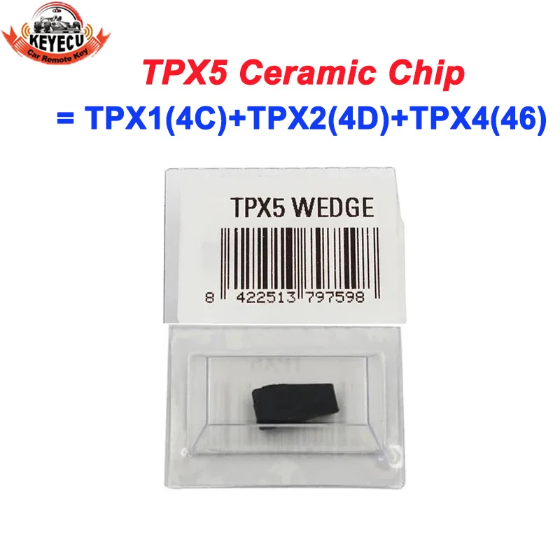 KEYECU 10 Pieces JMA KEY CHIP TPX5 Ceramic Chip Transponder Cloner Chip = TPX1(4C) + TPX2(4D) + TPX4(46) (Carbon) 3 in one
KEYECU 10 Pieces JMA KEY CHIP TPX5 Ceramic Chip Transponder Cloner Chip = TPX1(4C) + TPX2(4D) + TPX4(46) (Carbon) 3 in one