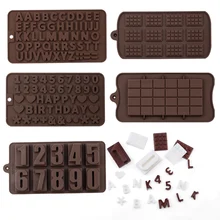 

DIY Non-stick Chocolate Waffle Silicone Mold Fudge Candy Mold Cake Decoration Tool Chocolate Making Mold Kitchen Baking Tools
