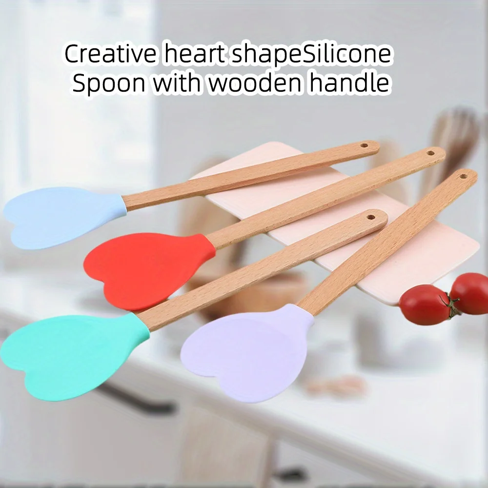 1pc Heart Shaped Silicone Spatula Stirring Non Stick Butter Cooking Scraper Stirring Spatula With Bamboo Handle Kitchen Tools
1pc Heart Shaped Silicone Spatula Stirring Non Stick Butter Cooking Scraper Stirring Spatula With Bamboo Handle Kitchen Tools