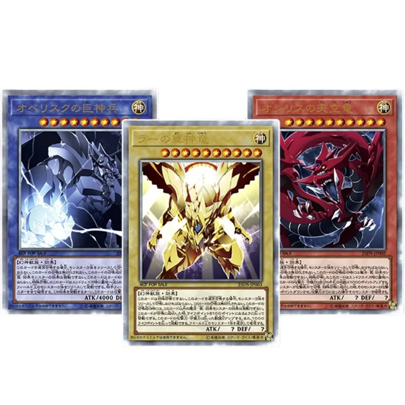3Pcs/set Yu Gi Oh Cards 25Th Anniversary Egyptian God Self Made Anime Game Characters Collection Color Flash Cards DIY Toy Gift
3Pcs/set Yu Gi Oh Cards 25Th Anniversary Egyptian God Self Made Anime Game Characters Collection Color Flash Cards DIY Toy Gift