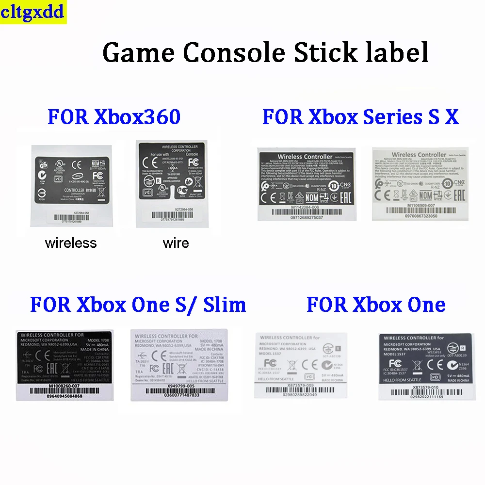

Cltgxdd 1piece FOR XBOX series S/X sticker XBOX one/360/Slim S/Elite handle label Back sticker Controller inner label