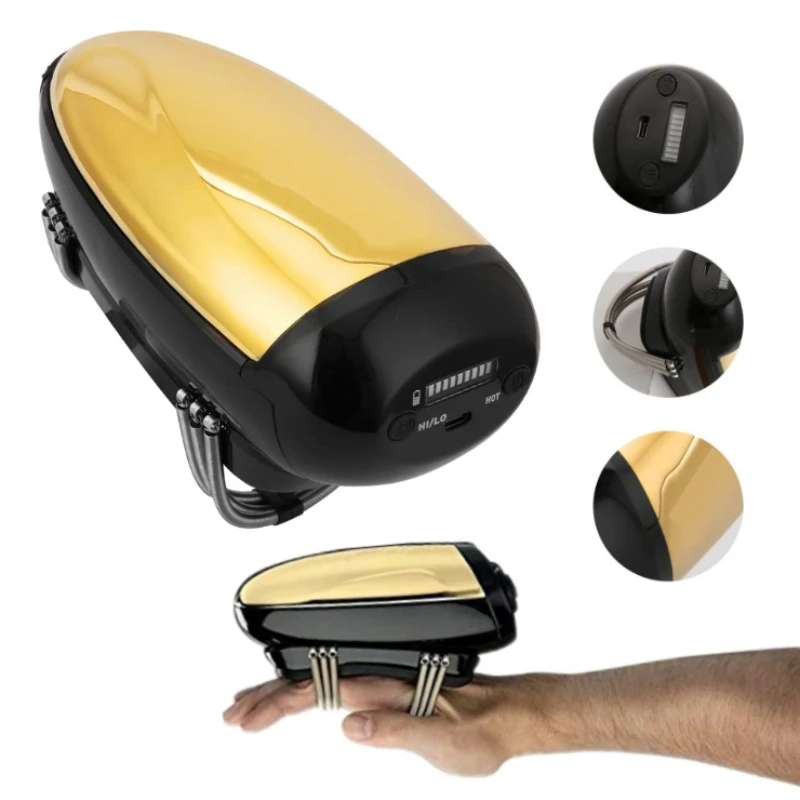 Professional Barberology Massager Men's Handheld Cordless Vibration Heat Messager Electric Fascia Body Massage Device 2 Nodes
Professional Barberology Massager Men's Handheld Cordless Vibration Heat Messager Electric Fascia Body Massage Device 2 Nodes