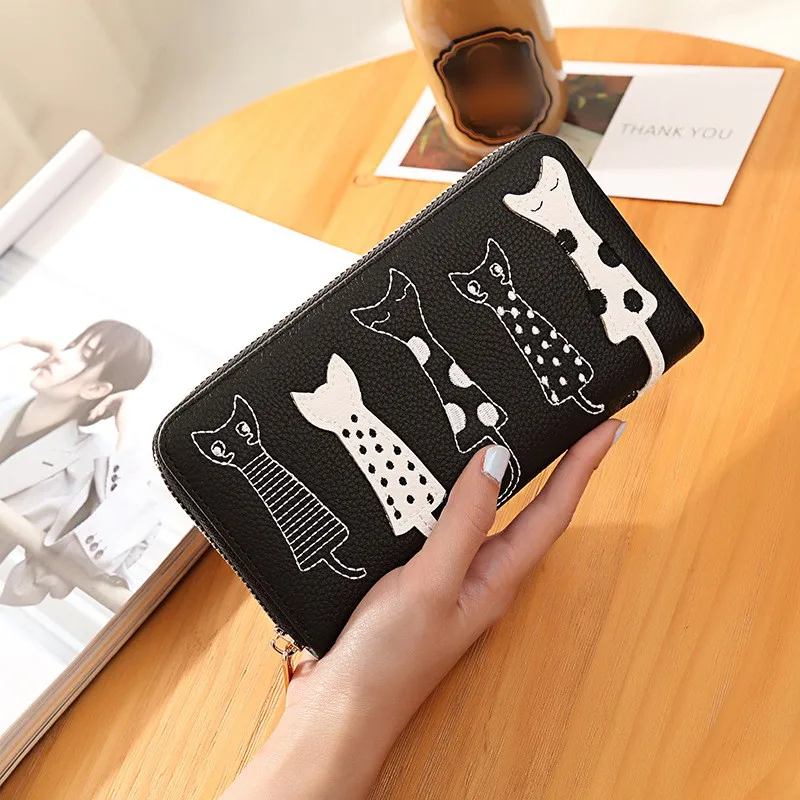 Wallet Women's Wallet Cute Cartoon Cat Long Purse PU Leather Women's Clutch Multi-Card Slot Coin Purse Mobile Phone Bag
Wallet Women's Wallet Cute Cartoon Cat Long Purse PU Leather Women's Clutch Multi-Card Slot Coin Purse Mobile Phone Bag