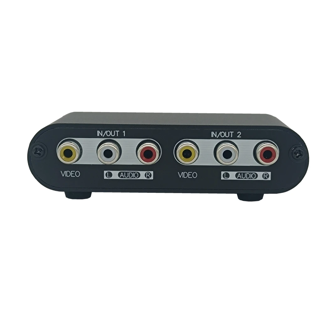 

2-Way AV Switch RCA Switcher 2 in 1 Out Composite Video L/R Stereo Audio Selector Box for DVD STB Game Consoles -V21