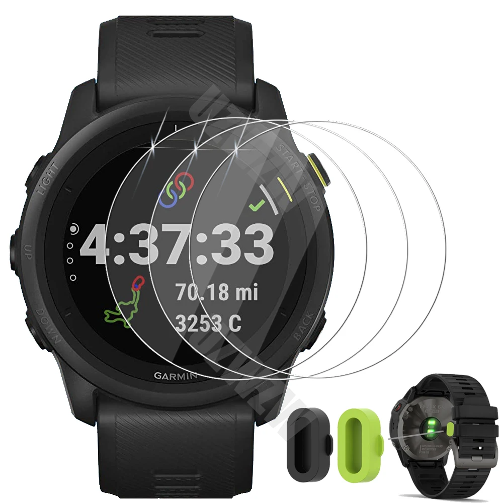 (3+2) For Garmin Forerunner 745 Smart Watch (3pcs) Tempered Glass Screen Protector & (2pcs) Charger Port Anti-Dust Plugs Cover
(3+2) For Garmin Forerunner 745 Smart Watch (3pcs) Tempered Glass Screen Protector & (2pcs) Charger Port Anti-Dust Plugs Cover