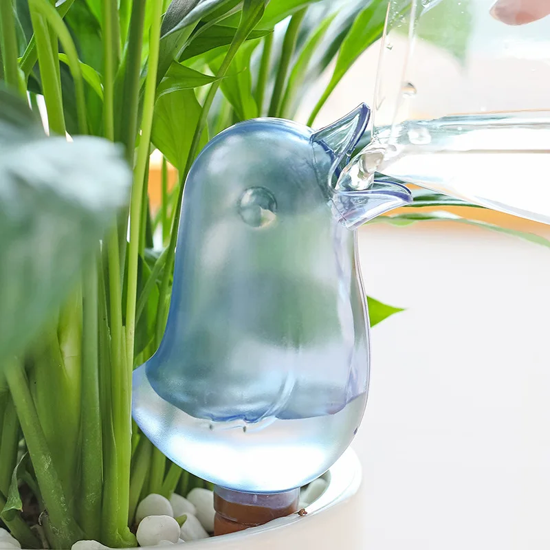 

Automatic Flower Watering Device Plant Waterer Self Watering Globes Bird Shape Hand Blown Colorful Plastic Aqua Bulbs