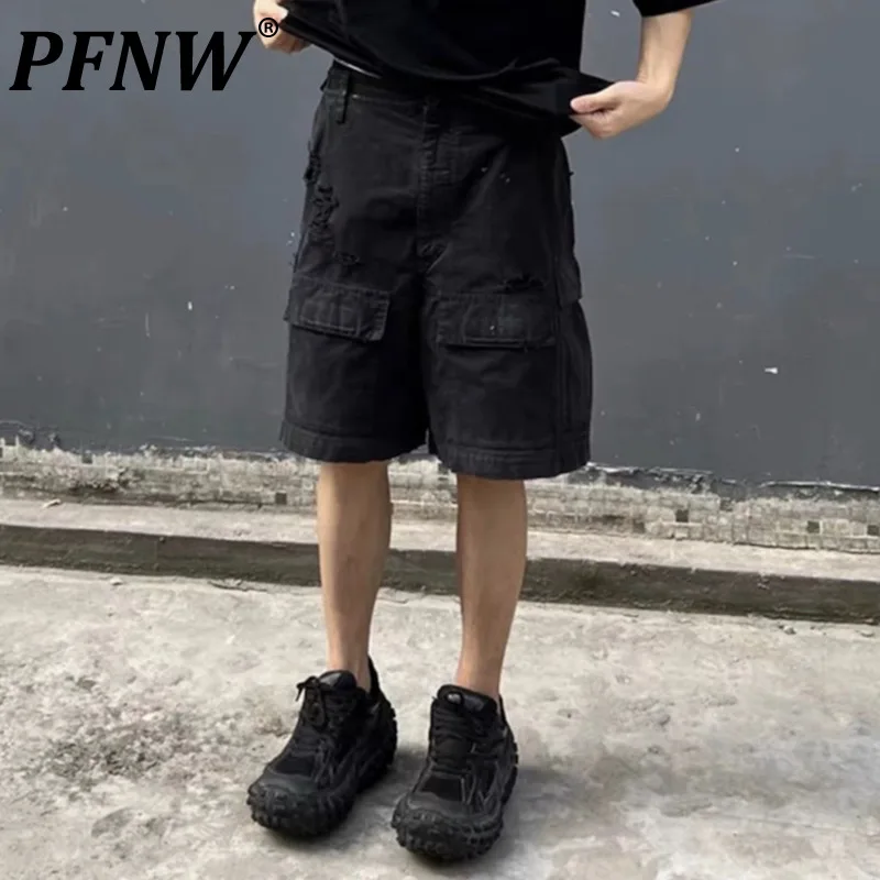 PFNW Men's High Street Tear Casual Denim Pants Women's Tide Waist Buckle Vintage Style Damaged Workwear Shorts Fashion 12P1137
PFNW Men's High Street Tear Casual Denim Pants Women's Tide Waist Buckle Vintage Style Damaged Workwear Shorts Fashion 12P1137