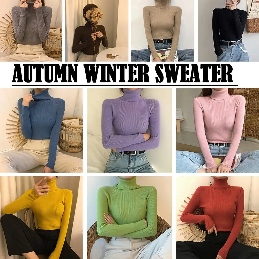 Autumn Winter Sweater Turtleneck Slim Fit Basic Pullovers Sweater Fashion Bottoming Knit Stretch Womens Korean 2023 Tops Ju V8M3
Autumn Winter Sweater Turtleneck Slim Fit Basic Pullovers Sweater Fashion Bottoming Knit Stretch Womens Korean 2023 Tops Ju V8M3
