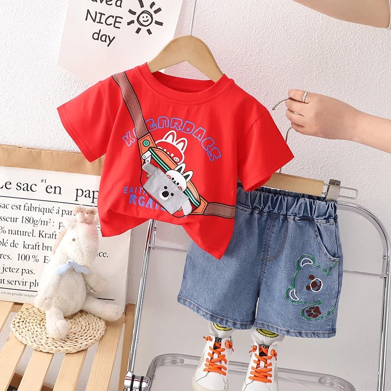 Korean Baby Boy Clothes Childrens Summer Suit 2023 New Cartoon Pullover Short Sleeve T-shirts and Shorts Toddler Boys Outfit Set
Korean Baby Boy Clothes Childrens Summer Suit 2023 New Cartoon Pullover Short Sleeve T-shirts and Shorts Toddler Boys Outfit Set