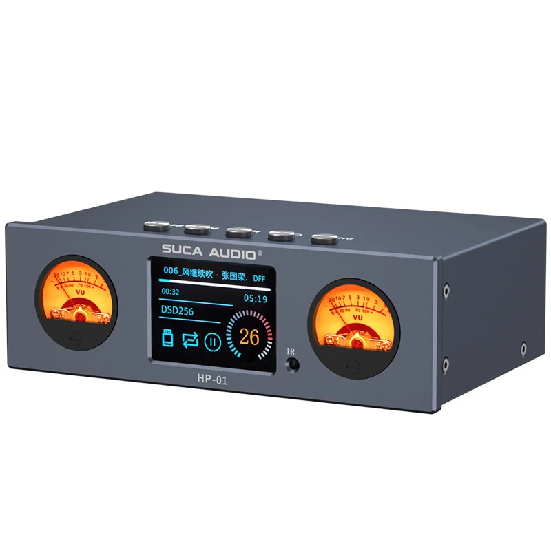 

HiFi USB SD DSD 192KHz 24Bit VU Level Meter Lossless MP3 Music Digital Player Coaxial Optical DTS Decoding Preamplifier