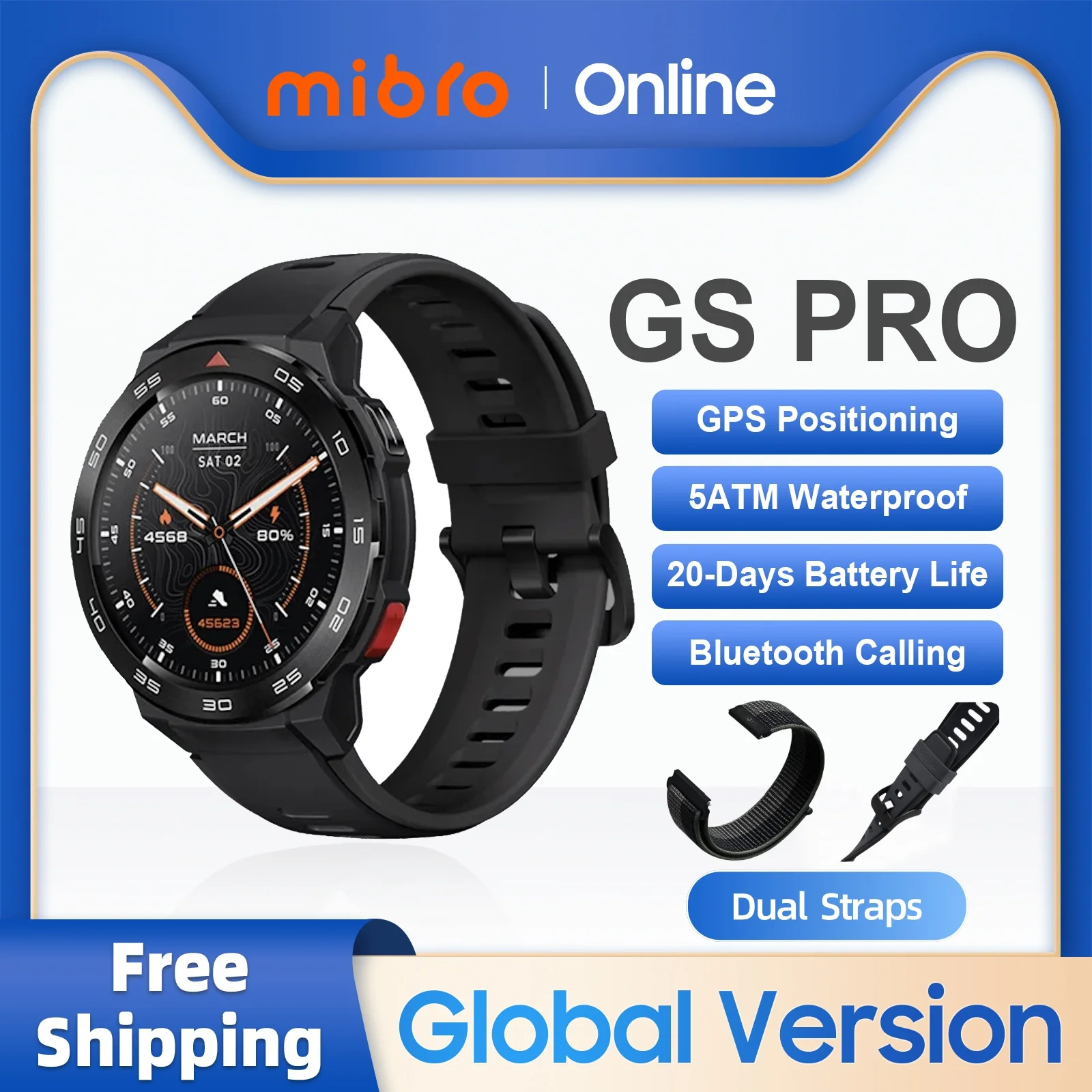 Mibro GS Pro Smartwatch, 1.43'' Amoled GPS Fitness Smartwatch, Heart Rate SpO2 Sleep Monitor, 5ATM Waterproof 105 Sports Modes
Mibro GS Pro Smartwatch, 1.43'' Amoled GPS Fitness Smartwatch, Heart Rate SpO2 Sleep Monitor, 5ATM Waterproof 105 Sports Modes