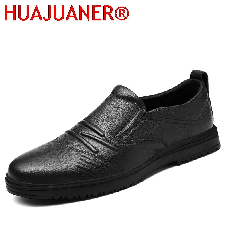 

Genuine Leather Men's Casual Shoes Big Size 38-48 Slip on Loafer Design Driving Men Flat Footwear Handmade Luxury Moccasin Man