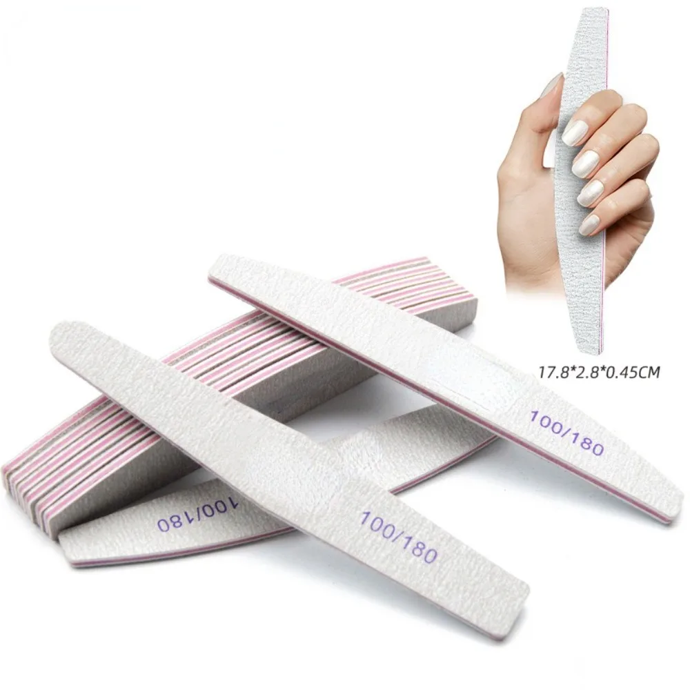 5Pcs/Lot Nail File Buffer 100/180 Grit Half Moon Double Side Sandpaper Nail Sanding Grinding Gel Nail Polish Nail Manicure Tools
5Pcs/Lot Nail File Buffer 100/180 Grit Half Moon Double Side Sandpaper Nail Sanding Grinding Gel Nail Polish Nail Manicure Tools