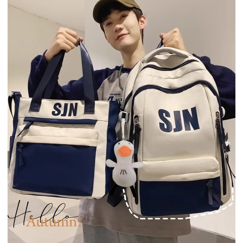 

Schoolbag Junior High School Boys Trendy Cool Large Capacity Good-looking Backpack Female High School and College Student