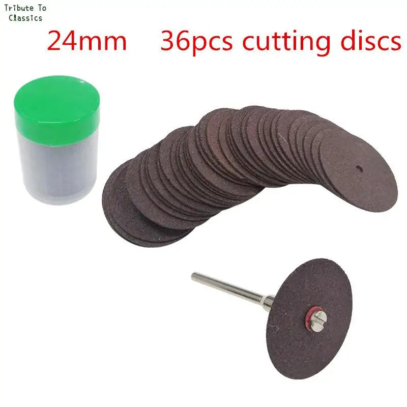 

36pcs 24mm Fiberglass Reinforced Mini Drill Cutting Disc Cut Off Wheel Dremel Accessories Abrasive Tools for Rotary Tool