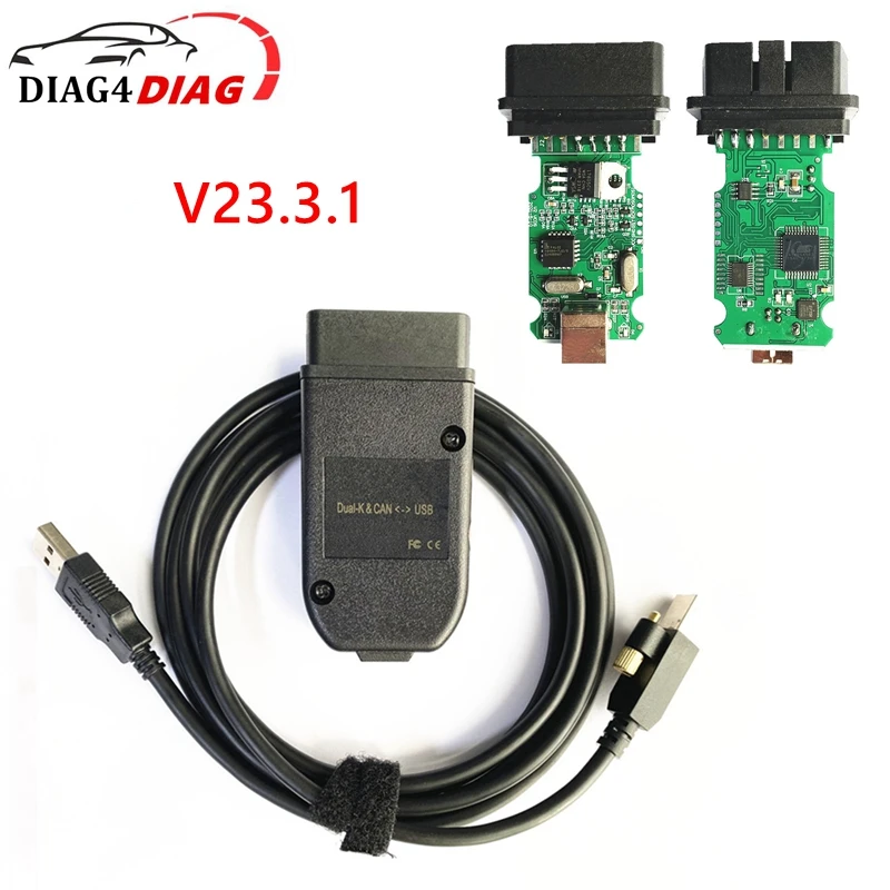 

VAG COM HEX V2 V23.3.1 New models and features supporting for VAG COM Car Diagnostic Tool OBD2 Scanner ATMEGA162+16V8+FT232RQ