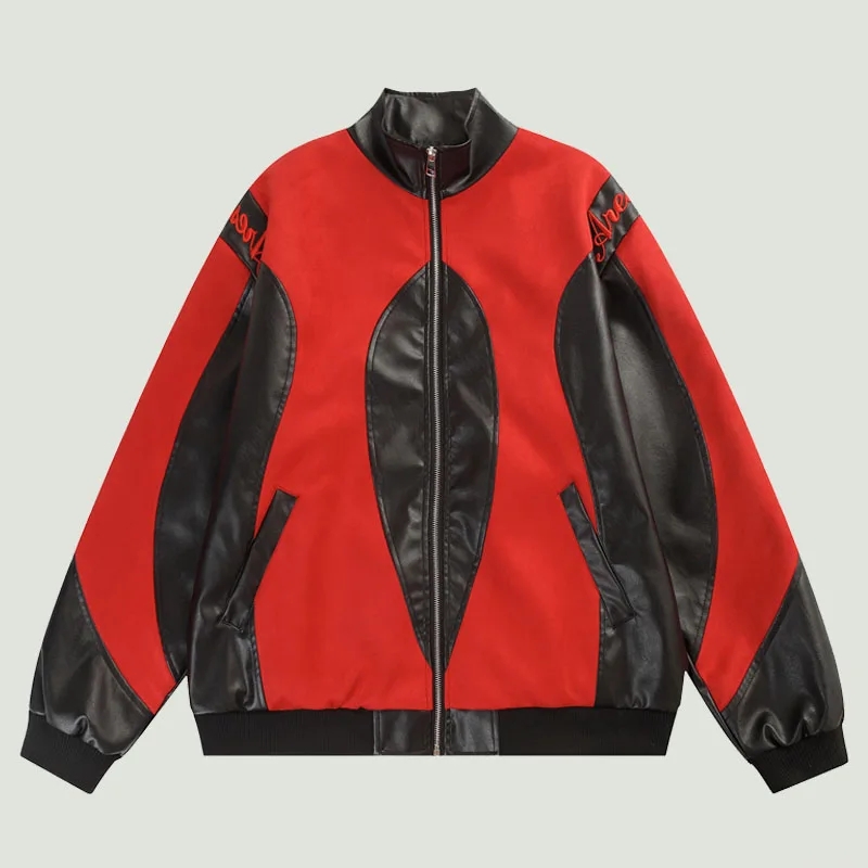 Streetwear Varsity Jacket Mens Retro Letter Embroidery Patchwork PU Leather Caots Hip Hop Harajuku Casual Baseball Jacket Unisex
Streetwear Varsity Jacket Mens Retro Letter Embroidery Patchwork PU Leather Caots Hip Hop Harajuku Casual Baseball Jacket Unisex