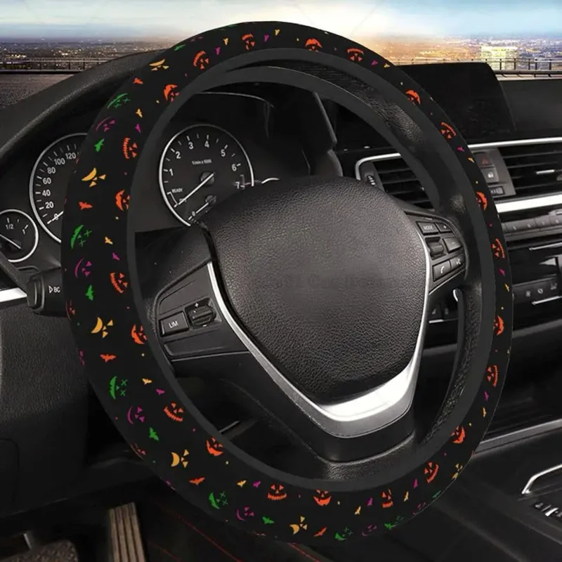 Car Steering Wheel Cover Universal 15 Inch Halloween Neon Pumpkins Faces Steering Wheel for Men Women Comfortable for Car Decor
Car Steering Wheel Cover Universal 15 Inch Halloween Neon Pumpkins Faces Steering Wheel for Men Women Comfortable for Car Decor