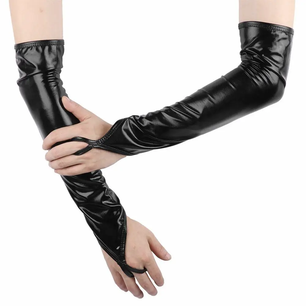 Women Sparkling Metal Fish Scale Pattern Print Gloves Glitter Fingerless Long Gloves Party Supplies Club Ladies PU Arm Sleeve
Women Sparkling Metal Fish Scale Pattern Print Gloves Glitter Fingerless Long Gloves Party Supplies Club Ladies PU Arm Sleeve