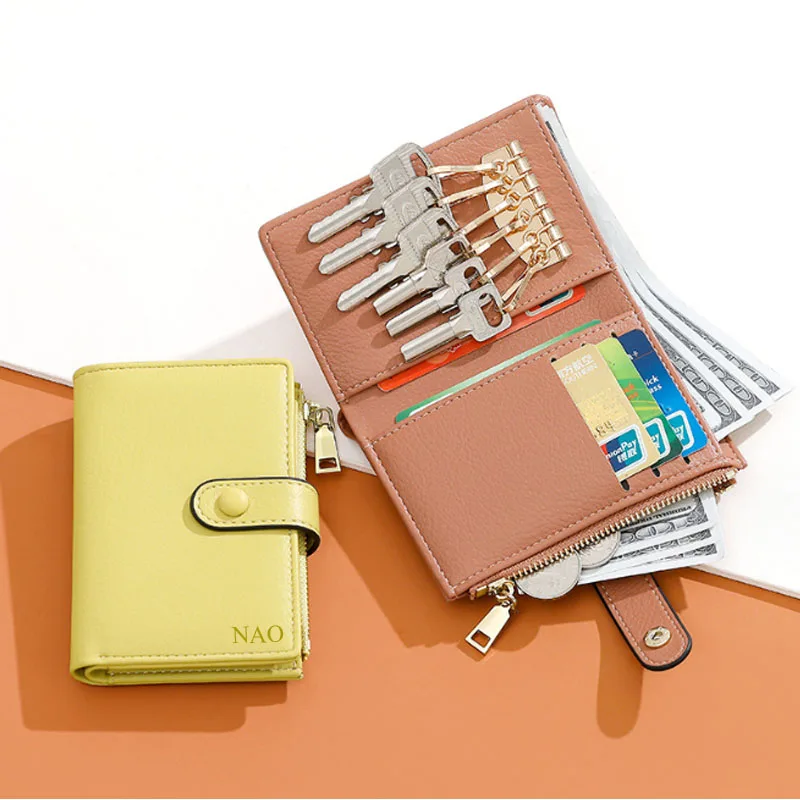 Personalized fashionable high-end short women's multi-functional key bag minimalist zipper change card holder wallet
Personalized fashionable high-end short women's multi-functional key bag minimalist zipper change card holder wallet