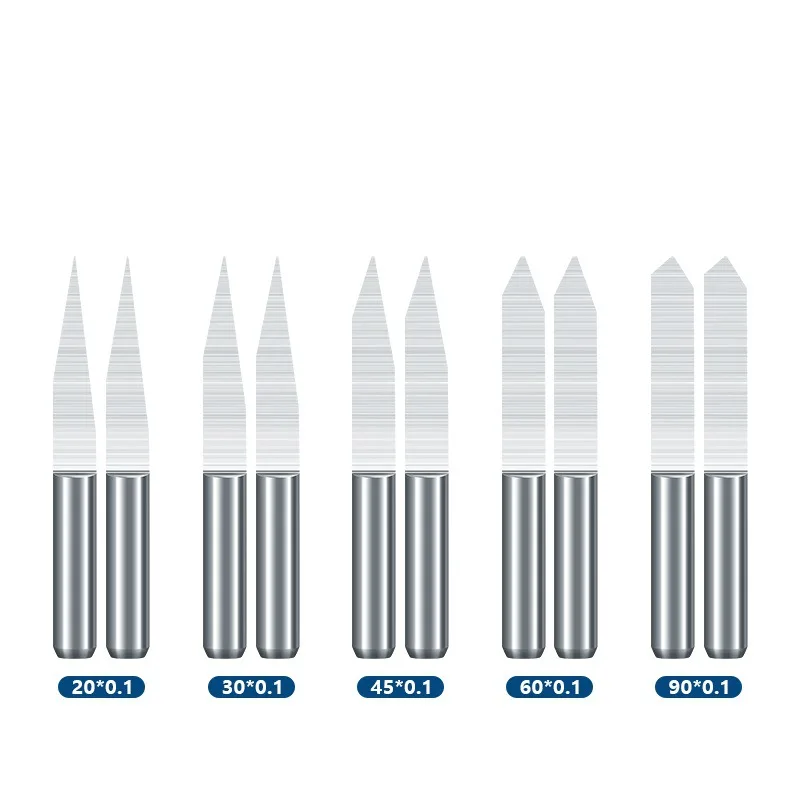 10pcs 20 °~90 ° V-shaped milling cutter 3.175mm (1/8 inch) hard alloy PCB engraving drill bit CNC engraving tool
10pcs 20 °~90 ° V-shaped milling cutter 3.175mm (1/8 inch) hard alloy PCB engraving drill bit CNC engraving tool