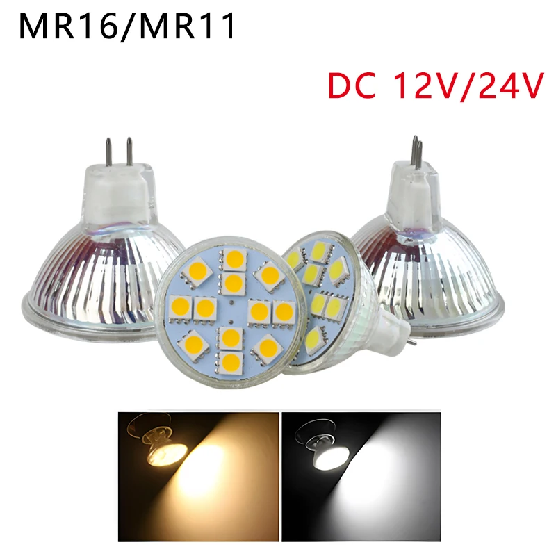 

LED MR11 Light Bulb 3W 5W LED Flood Light MR16 Spotlight 240LM 480LM AC/DC12V 24V for Landscape Recessed Track Lighting