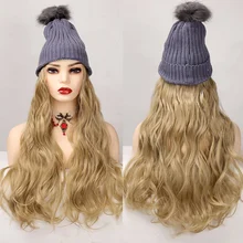 CTRLALT Synthetic Wig Hat Women's With Hair Wig 45cm Long Curly Hair Straight Hair Synthetic Wig keep warm Knit Autumn Winter H 
CTRLALT Synthetic Wig Hat Women's With Hair Wig 45cm Long Curly Hair Straight Hair Synthetic Wig keep warm Knit Autumn Winter H