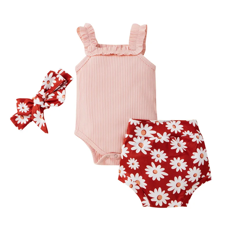 Toddler Newborn Suspender Vest Bodysuits + Printed Shorts + Headbands 3 Pieces Suit Kids Infant Summer Baby Girl Set Clothes
Toddler Newborn Suspender Vest Bodysuits + Printed Shorts + Headbands 3 Pieces Suit Kids Infant Summer Baby Girl Set Clothes