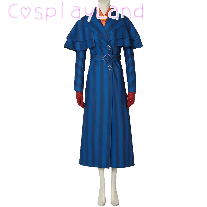 

Movie Mary Cosplay Costume Mary Suit Dress Blue Women Fancy Uniform Jacket Halloween Carnival Party Comic Con Roleplay Outfit