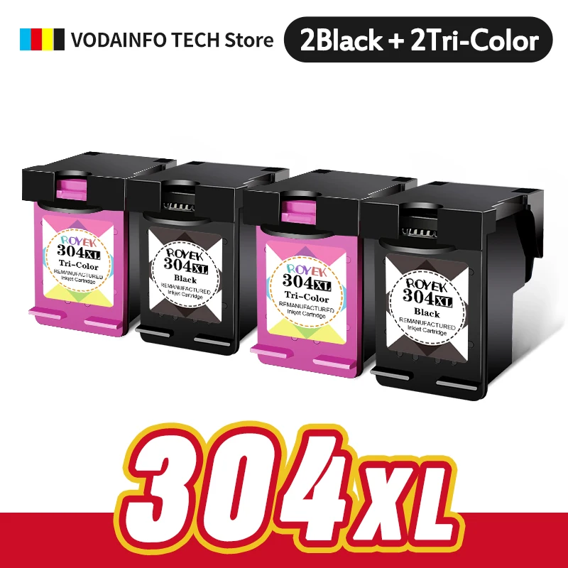 Royek 304XL Replacement For HP 304 XL For HP304 Ink Cartridge Deskjet Envy 5032 5030 3700 3720 5010 5020 5034 2620
Royek 304XL Replacement For HP 304 XL For HP304 Ink Cartridge Deskjet Envy 5032 5030 3700 3720 5010 5020 5034 2620