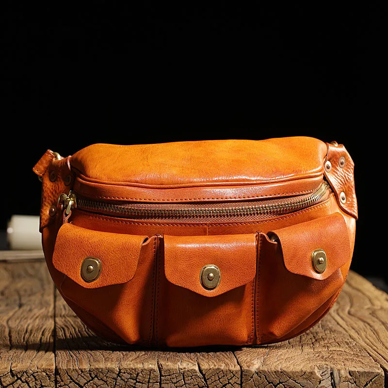 Retro fashion high quality real leather men's multi-pocket chest bag outdoor daily summer hot sale first layer cowhide belt bag
Retro fashion high quality real leather men's multi-pocket chest bag outdoor daily summer hot sale first layer cowhide belt bag
