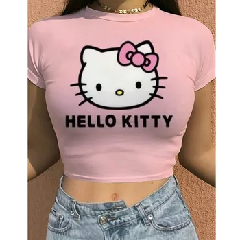 Símbolo musical: Camiseta masculina fashion de verão impressa em 3D, criativa, estilo Harajuku, casual, manga curta, gola clássica e solta 12 Hello Kitty T-shirt Women's Y2k Short Top O-neck Letter Pink Black Street Wear Short Sleeve T-shirt Summer Tight Casual Top