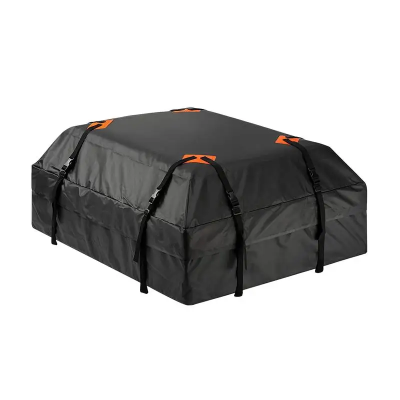 

420D Oxford Cloth Car Roof Carrier Bag With Non-slip Mat Black Waterproof Car Luggage Carrier Roof Storage Bag For All Vehicles