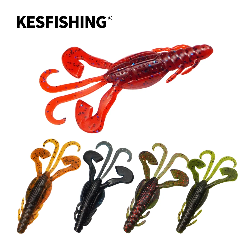 

KESFISHING Craw Fishing lures 9cm/6.2g Huge Tentacles Artificial Soft Fishing Baits Bass Lifelike Shrimp Smell Free shipping
