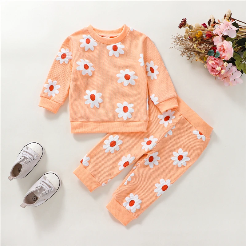 Autumn New Toddler Baby Girl Clothes Set Flower Print Long Sleeve Crewneck Sweatshirt Tops + Pants 2pcs Girls Boutique Outfits
Autumn New Toddler Baby Girl Clothes Set Flower Print Long Sleeve Crewneck Sweatshirt Tops + Pants 2pcs Girls Boutique Outfits
