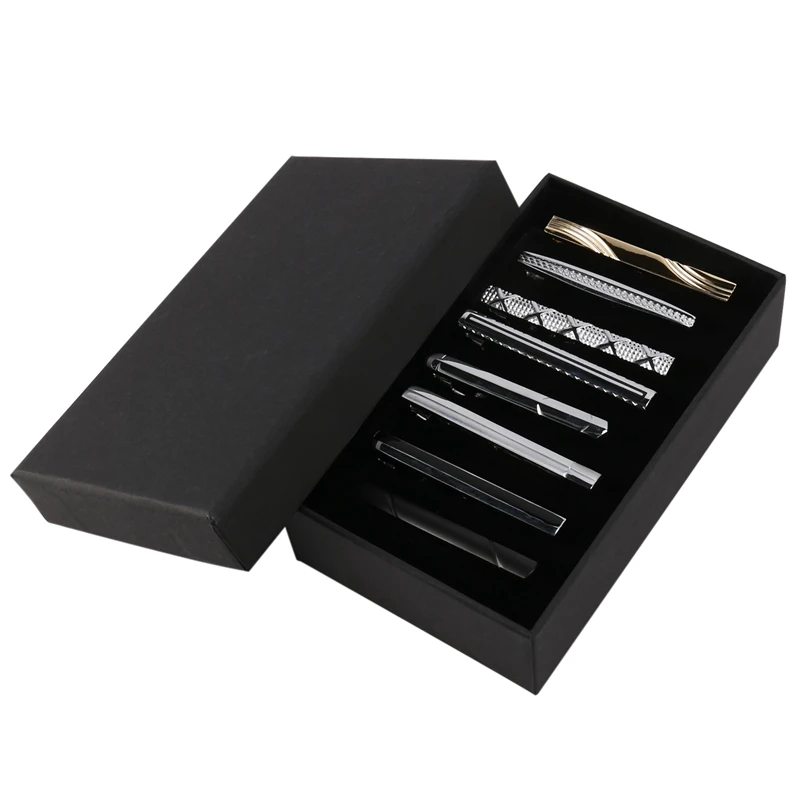 8 Pcs Tie Clips Set For Men Tie Bar Clip Set For Regular Ties Necktie Wedding Business Clips With Box, Color B: 8 Pcs + A Tie Cl
8 Pcs Tie Clips Set For Men Tie Bar Clip Set For Regular Ties Necktie Wedding Business Clips With Box, Color B: 8 Pcs + A Tie Cl