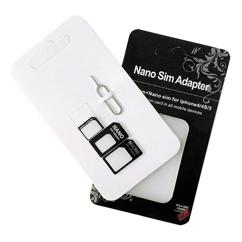 

Sim Card Adapter Nano Micro - Standard 4 in 1 Converter Kit with Steel Tray Eject Pin