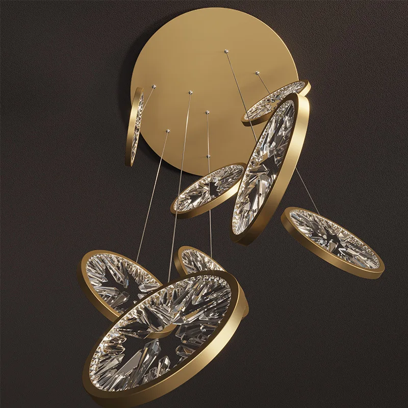 Modern Golden Crystal Chandelier For Staircase Luxury Led Ring Hanging Lamp For Dining Room Bedroom Kitchen Island Lighting
Modern Golden Crystal Chandelier For Staircase Luxury Led Ring Hanging Lamp For Dining Room Bedroom Kitchen Island Lighting