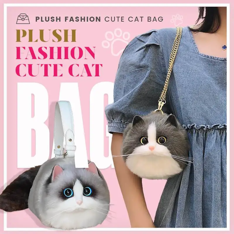 Plush Fashion Cute Cat Bag Plush Stuffed Animal Crossbody Bags Women Fashion Winter Soft Purse Cartoon Handbags Super Emulation
Plush Fashion Cute Cat Bag Plush Stuffed Animal Crossbody Bags Women Fashion Winter Soft Purse Cartoon Handbags Super Emulation