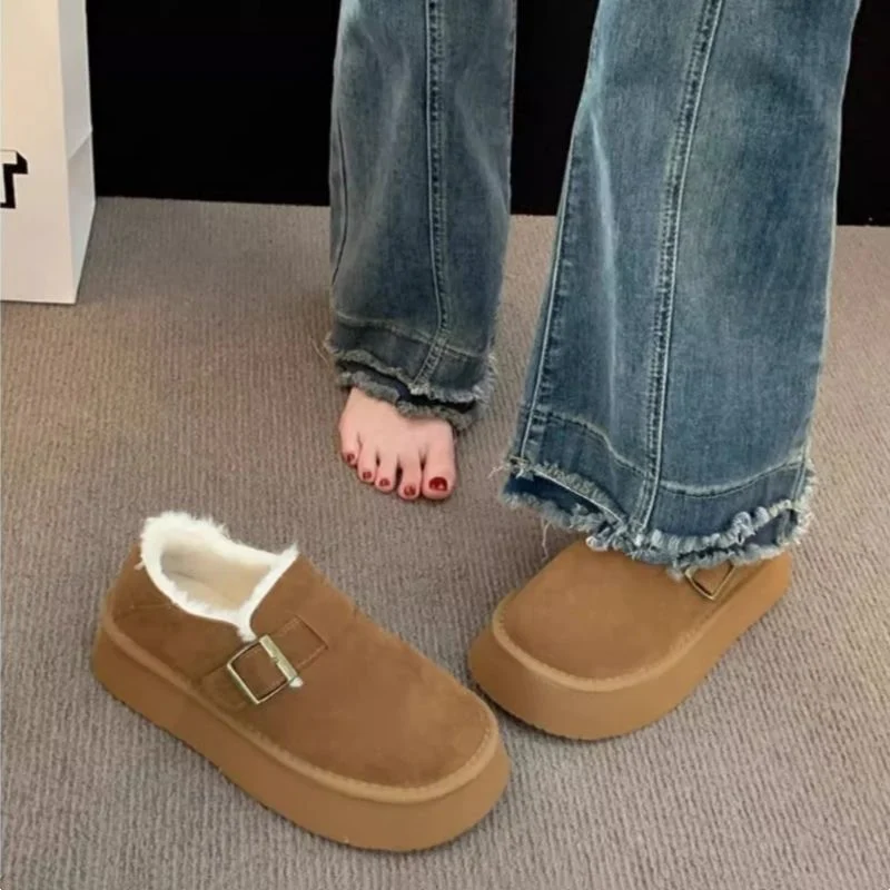 Женские туфли без шнуровки с круглым носком, универсальные осенние туфли на платформе, криперы в стиле ретро, новая коллекция для осени и зимы, 2023 
Женские туфли без шнуровки с круглым носком, универсальные осенние туфли на платформе, криперы в стиле ретро, новая коллекция для осени и зимы, 2023